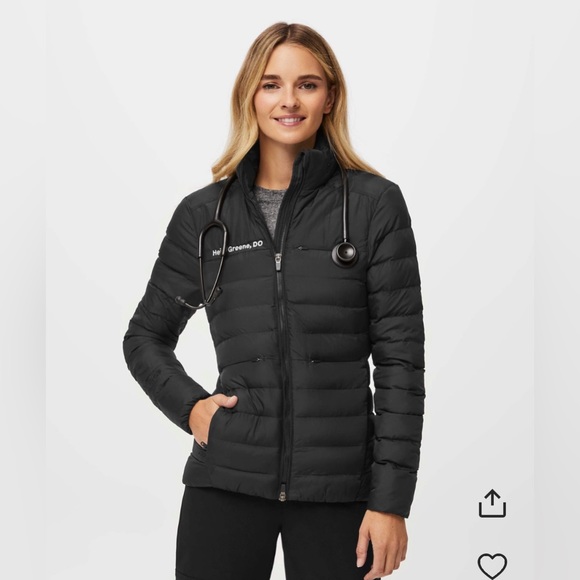On shift packable puff jacket XS in green - Picture 1 of 15
